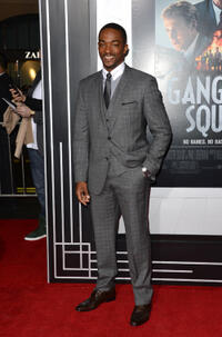 Anthony Mackie at the California premiere of "Gangster Squad."