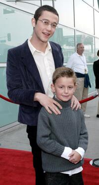 Joseph Gordon-Levitt and Austin Majors at the premiere of "Treasure Planet."