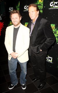 Director Alex Winter and Lee Majors at the UK premiere of "Ben 10: Race Against Time."