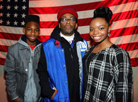 Jules Taylor Brown, director Spike Lee and Toni Lysaith at the portrait session of "Red Hook Summer" during the 2012 Sundance Film Festival.