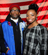 Director Spike Lee and Toni Lysaith at the portrait session of "Red Hook Summer" during the 2012 Sundance Film Festival.