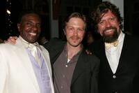 Keith David, Austin Lysy and Director Oskar Eustis at the after party of the opening of "A Midsummer Night's Dream."