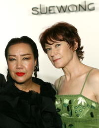Ann Magnuson and Sue Wong at the Sue Wong Spring 2008 fashion show during Mercedes Benz Fashion Week.