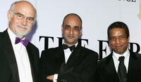 Trevor Kavanagh, Art Malik and Hugh Quarshie at the Press Association Annual Awards.