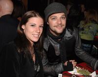 Bam Margera and Guest at the Entertainment Weekly's Oscar viewing party.
