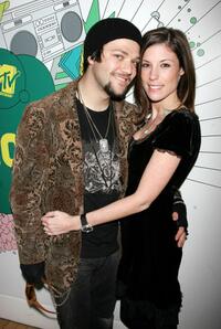 Bam Margera and Melissa Missy Rothstein at the MTV's Total Request Live.