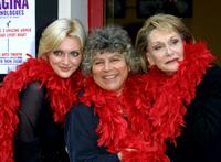 Miriam Margolyes, Sophie Dahland and Sian Phillips at the cast of the West End show '"The Vagina Monologues''.