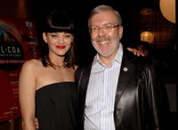 Leonard Maltin and Marion Cotillard at the opening night reception at the 11th annual City of Lights, City of Angels French Film Festival.
