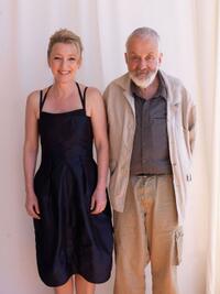 Lesley Manville and director Mike Leigh at the 63rd Annual Cannes Film Festival.