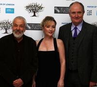 Director Mike Leigh, Lesley Manville and Jim Broadbent at the premiere of "Another Year" during the 54th BFI London Film Festival.