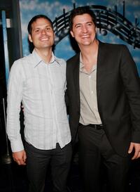 Michael Ian Black and Ken Marino at the after party of the premiere of "The Ten."