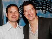 Michael Ian Black and Ken Marino at the after party of the premiere of "The Ten."