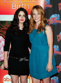 Vanessa Marano and Katie Leclerc at the Planet Hollywood Times Square in New York.