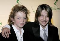Alex Rutherford and Daniel Manche at the after party of the opening night of "Tarzan."