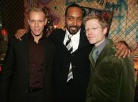 Adam Pascal, Jesse L. Martin and Anthony Rapp at the after party of the premiere of "Rent."