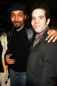 Jesse L. Martin and Aaron Lohr at the after party of the opening night of "See What I Wanna See."