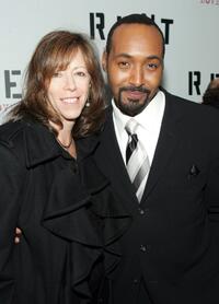 Jane Rosenthal and Jesse L. Martin at the premiere of "Rent."