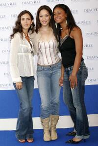 Paola Mendoza, Judy Marte and Anny Mariano at the premiere of "On The Outs" during the 31st Deauville Festival Of American Film.