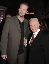 Tyler Mane and Malcolm McDowell at the premiere of "Halloween."
