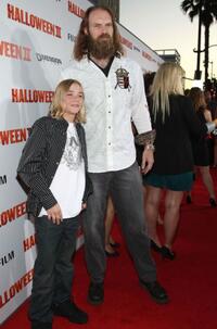 Chase Wright Vanek and Tyler Mane at the premiere of "Halloween II."