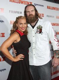 Renae Geerlings-Mane and Tyler Mane at the premiere of "Halloween II."