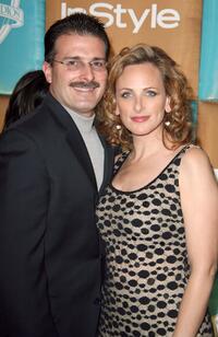 Marlee Matlin and guest arrive at the In Style Magazine and Warner Bros. Studios Golden Globe After Party.