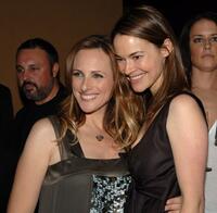 Marlee Matlin and Leisha Hailey at the season 5 premiere party for "The L Word".