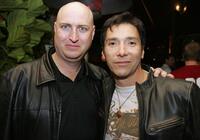 Shawn Ryan and Benito Martinez at the Shield seasons 5 and 6 DVD launch party.