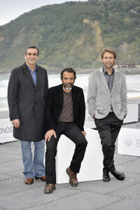 Daniel Martinez, Damian Alcazar and Juan Manuel Bernal at the photocall of "Chicogrande" during the 58th San Sebastian International Film Festival.