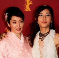 Keiko Matsuzaka and Harisu at the photocall of "Tao Se" during the 55th Annual Berlinale International Film Festival.
