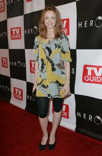 Jayma Mays at the celebration of the wrap of season one of "Heroes."