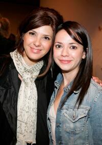 Marisa Tomei and Vanessa Martinez at the after party for the Celebrity Reading of "Voices Of A People's History Of The United States."