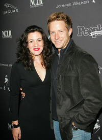 Jacqueline Mazarella and David Monahan at the Latin Grammy party to benefit National Council of La Raza in California.