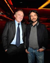 Francois-Henri Pinault and Vincent Martinez at the opening of a new YSL store.
