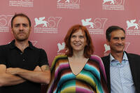 Valerio Mastandrea, Susanna Nicchiarelli and Dario Edoardo Vigano at the 67th Venice Film Festival.