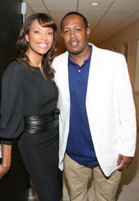 Aisha Tyler and Master P at the Women's Sports Foundation's Billie Awards.