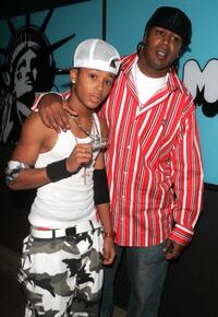 Romeo and his father Master P at the MTV's Total Request Live.