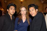 Dion, Katharine Towne and Dante Basco at the party of director John Singleton.