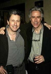 Charles Shaughnessy and Jeff McCarthy at the after party for the closing of "Urinetown."