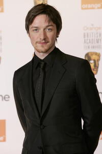 James McAvoy backstage in the Awards Room at The Orange British Academy Film Awards in London.