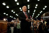 John McCain at the Campaign Town Hall Meeting In Alexandria.