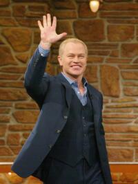 Neal McDonough and Craig Ferguson at the "Late Late Show" at CBS Television City.