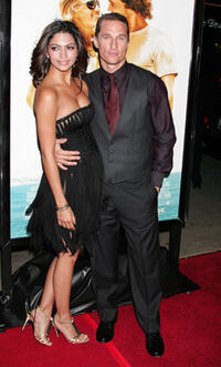 Actor Matthew McConaughey and model Camila Alves at the Hollywood premiere of "Fool's Gold."