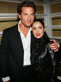 Matthew McConaughey and Salma Hayek at the premiere of "Failure To Launch" after party.