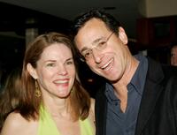 Carolyn McCormick and Bob Saget at the after party of the opening of "Privilege."