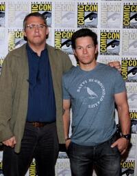 Adam McKay and Mark Wahlberg at the press conference of "The Other Guys."