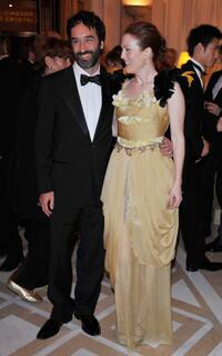Don McKellar and Julianne Moore at the opening Ceremony Dinner during the 61st International Cannes Film Festival.