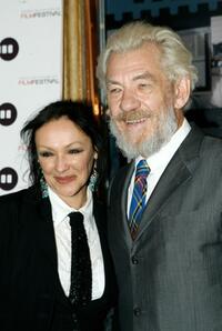 Sir Ian McKellen and Frances Barber at the opening night of the 2007 Melbourne International Film Festival with the screening of "Sicko".