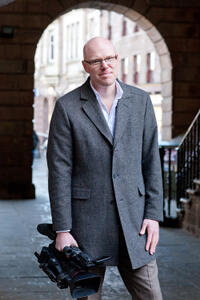Director Anthony Baxter on the set of "You've Been Trumped."