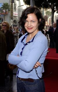 Elizabeth McGovern at the ceremony honoring actor Randy Quaid with a star on the Hollywood Walk of Fame.